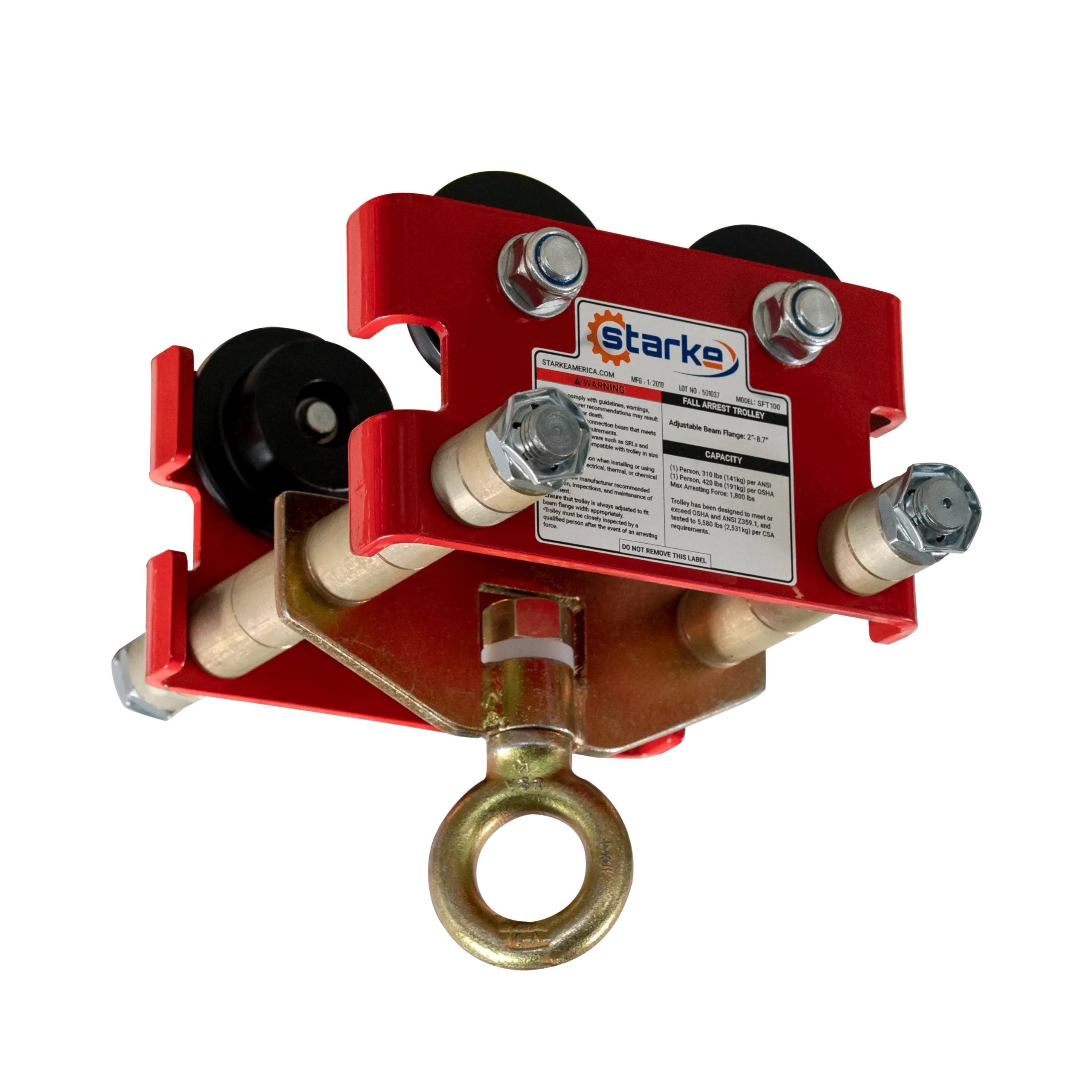 Starke SFT100 manual fall arrest trolley